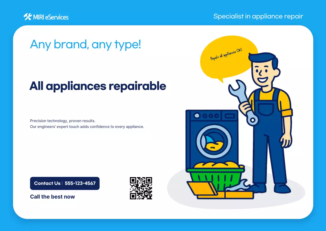 Quảng cáo đồ gia dụng Blue Simple