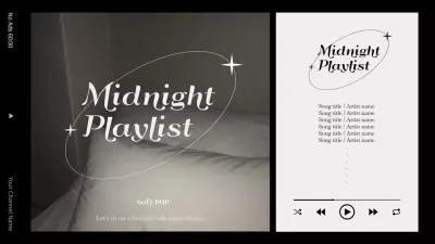 Black and white and beige vintage-inspired playlist YouTube thumbnail