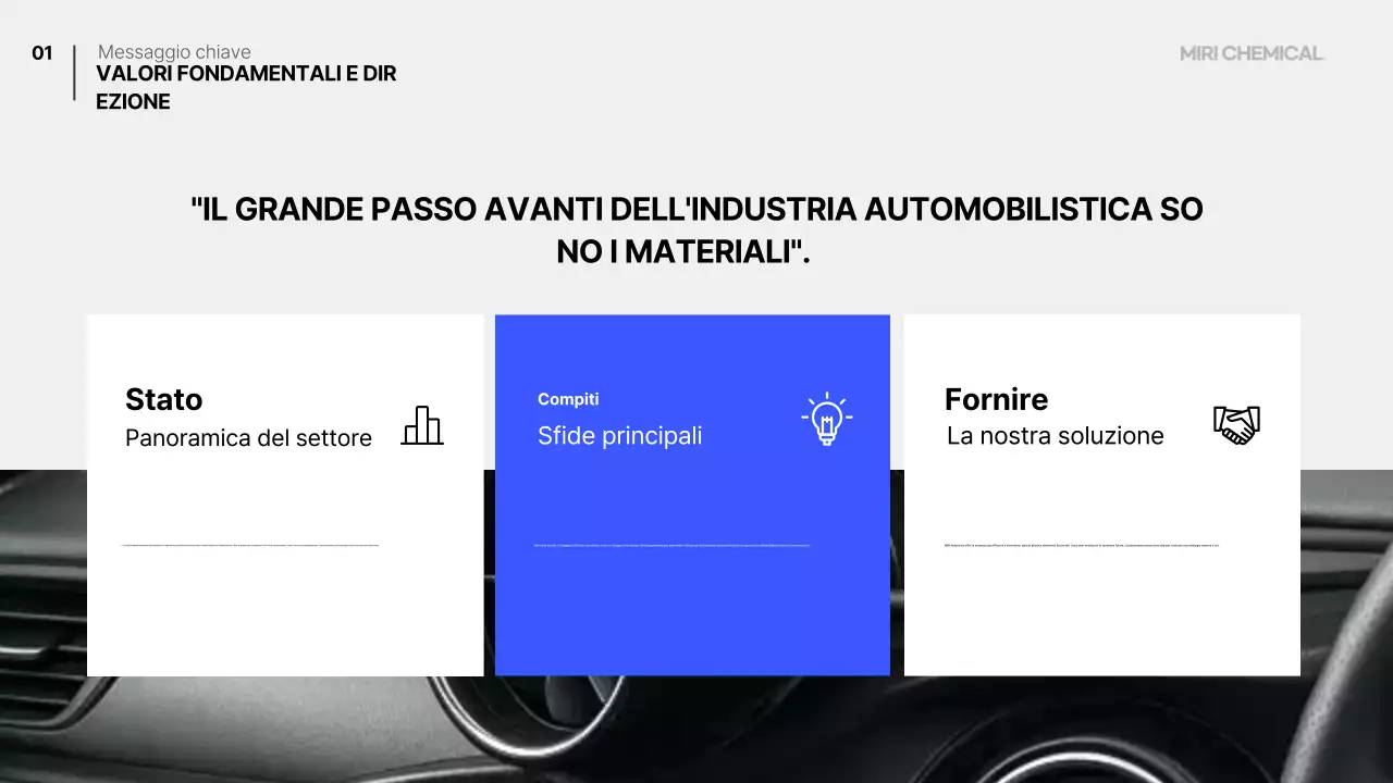 Piano di mobilità moderna blu