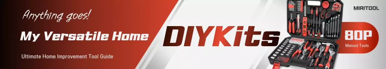 Anúncio moderno em vermelho para projetos "faça você mesmo"