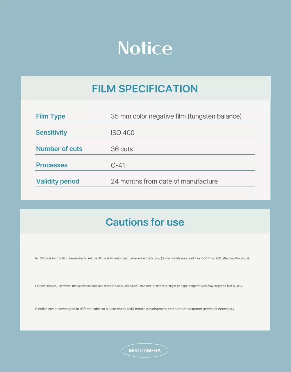 Iklan Film Kamera Vintage Biru Langit