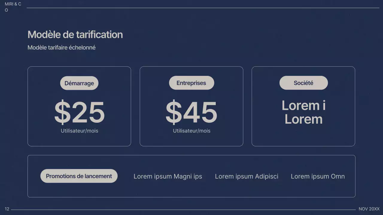 Plan d'affaires professionnel de la Marine