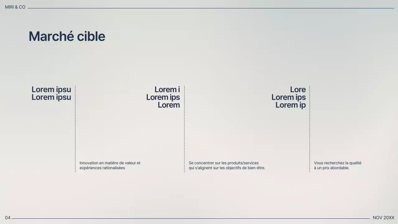 Plan d'affaires professionnel de la Marine