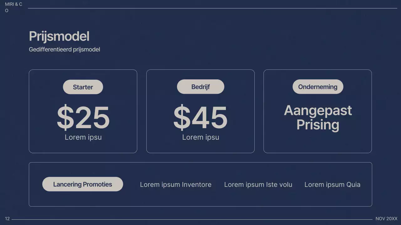 Professioneel bedrijfsplan voor de marine