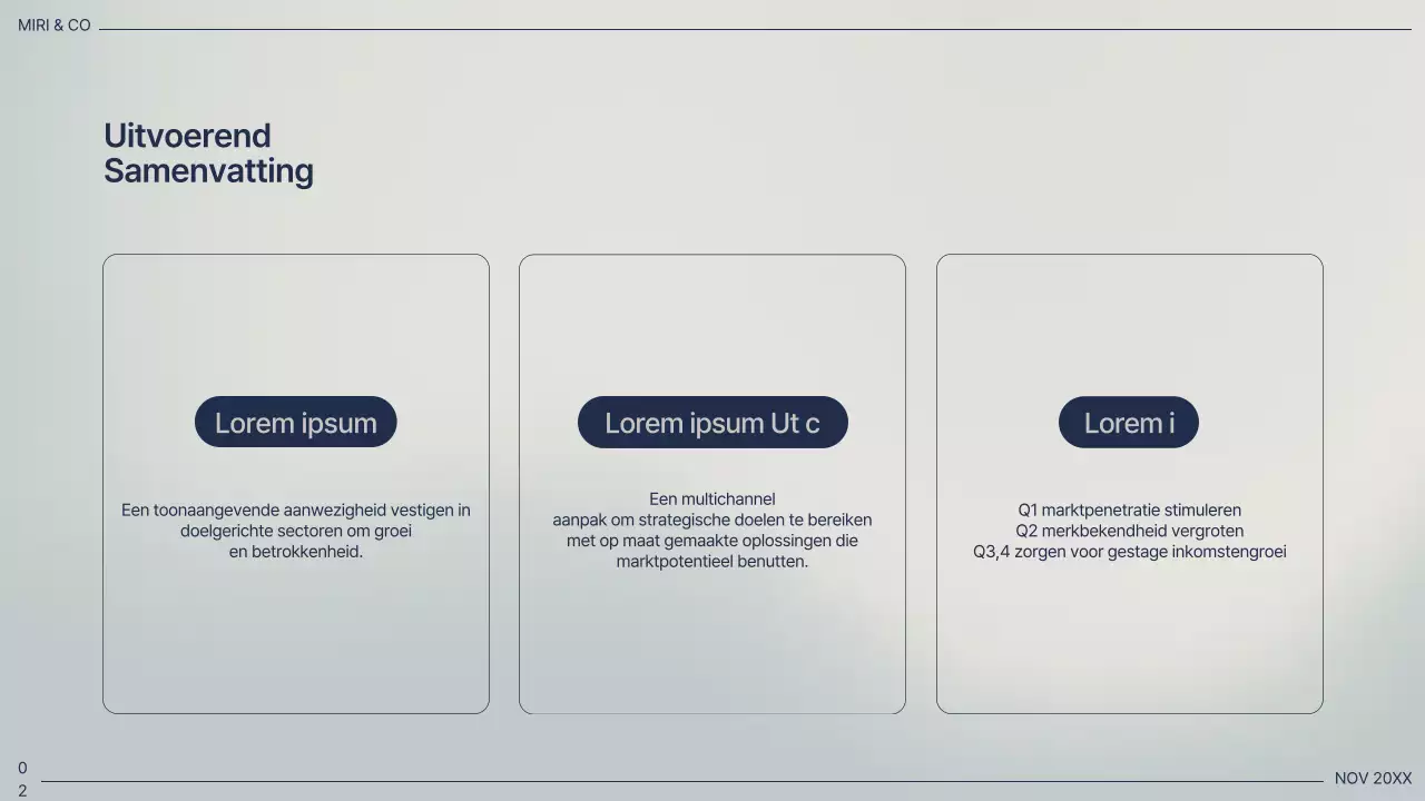 Professioneel bedrijfsplan voor de marine