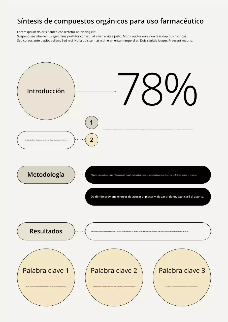 Informe farmacéutico moderno de Beige