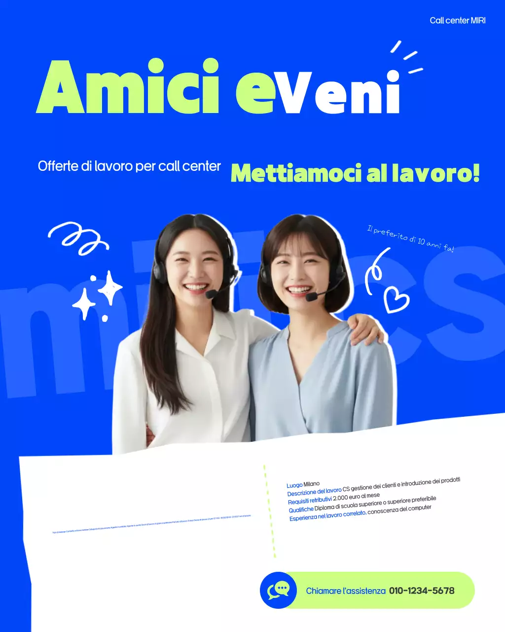 Avviso di reclutamento Blue Modern