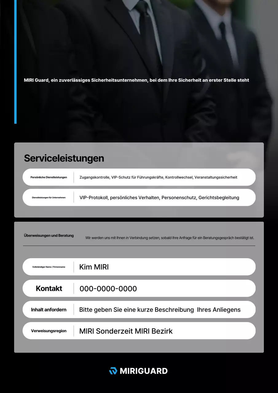 Black Modern Security Service Promotion