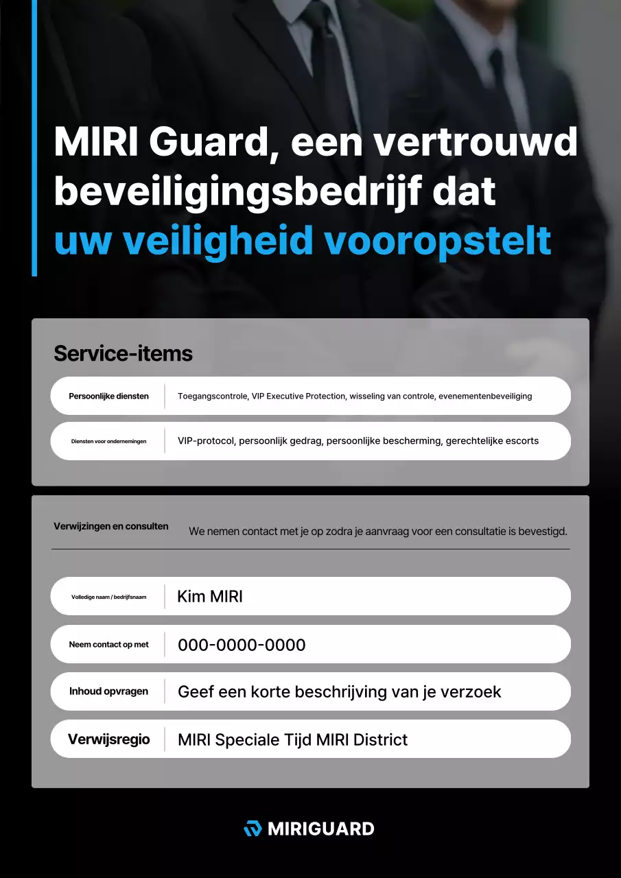 Promotie van zwarte moderne beveiligingsdienst