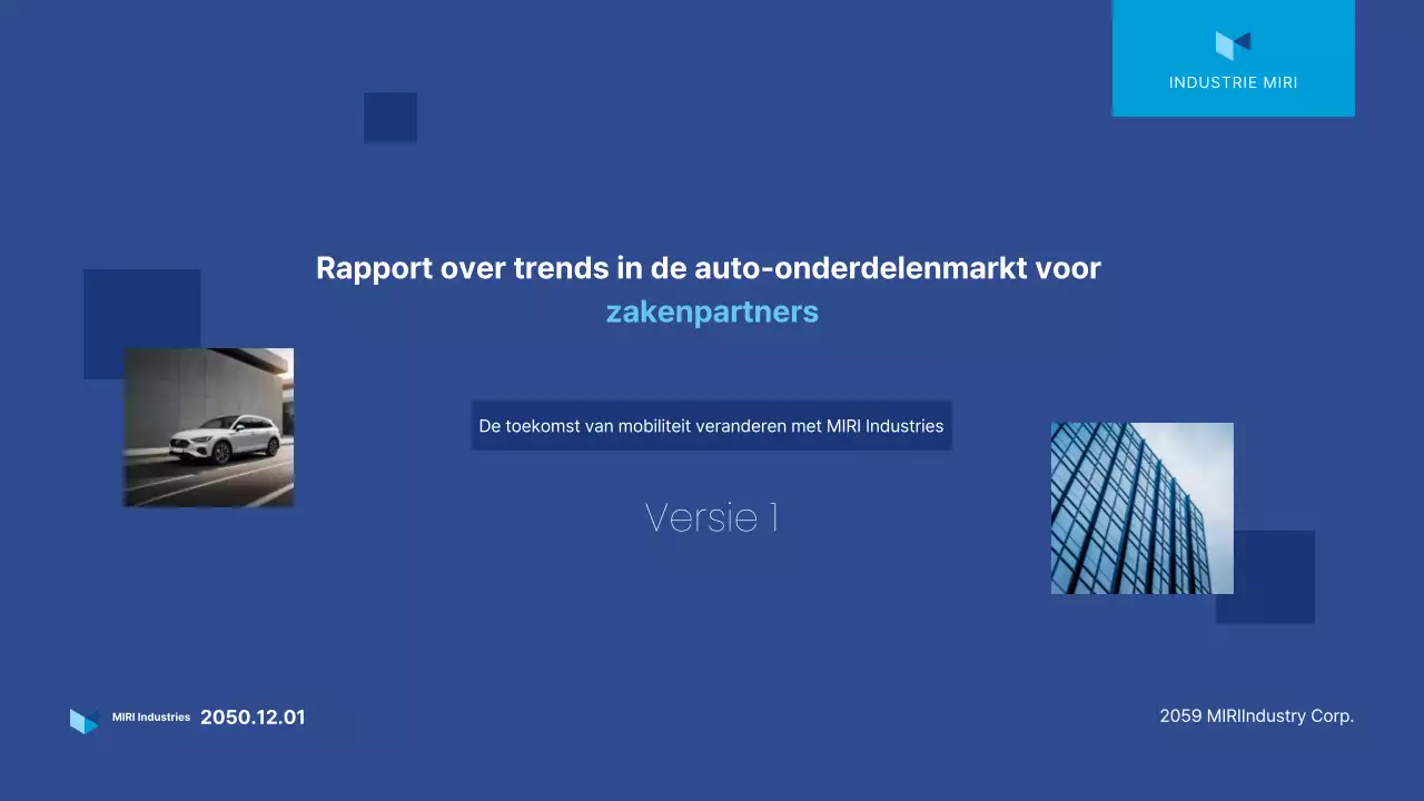 Blue Modern Marktanalyse Rapport