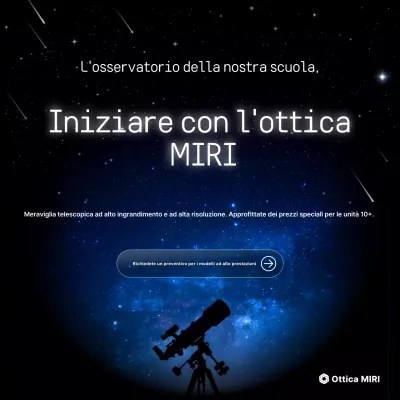 Pubblicità di astronomia moderna blu navy