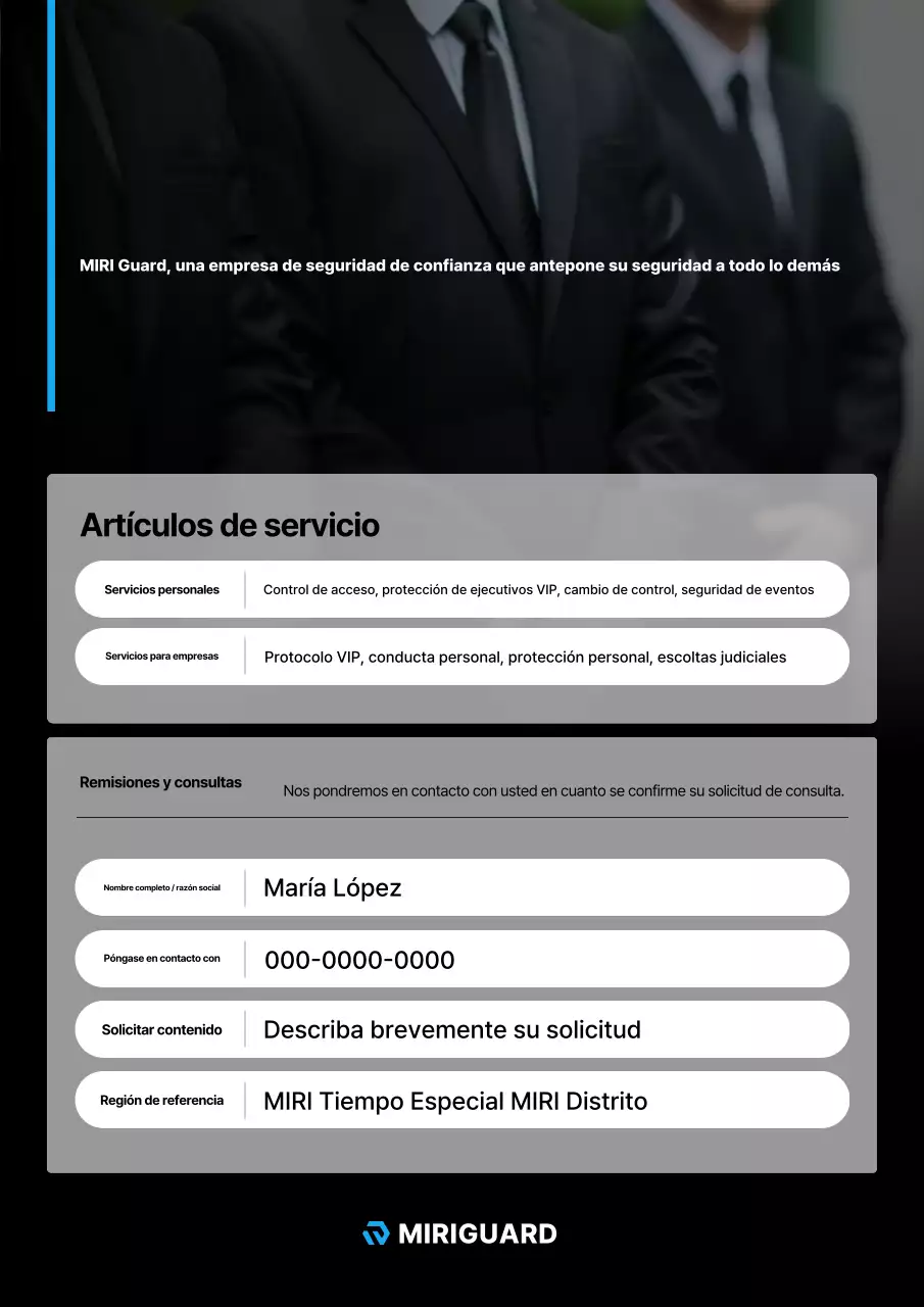 Promoción del servicio de seguridad Black Modern