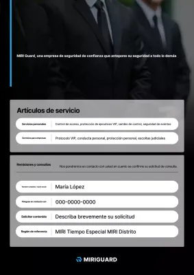 Promoción del servicio de seguridad Black Modern