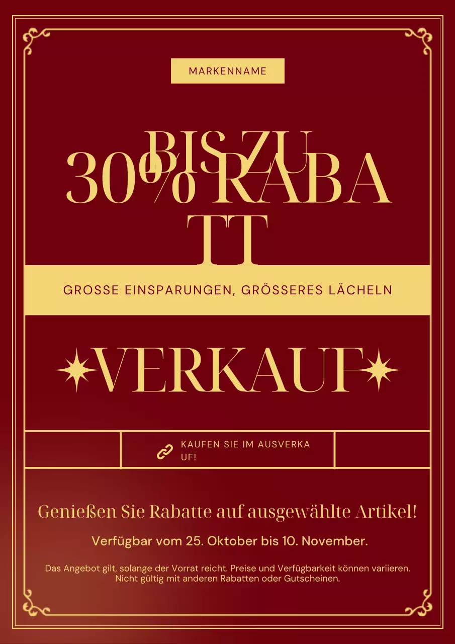 Minimalistisches Neujahrsplakat in Braun und Gold im Art-Deco-Stil