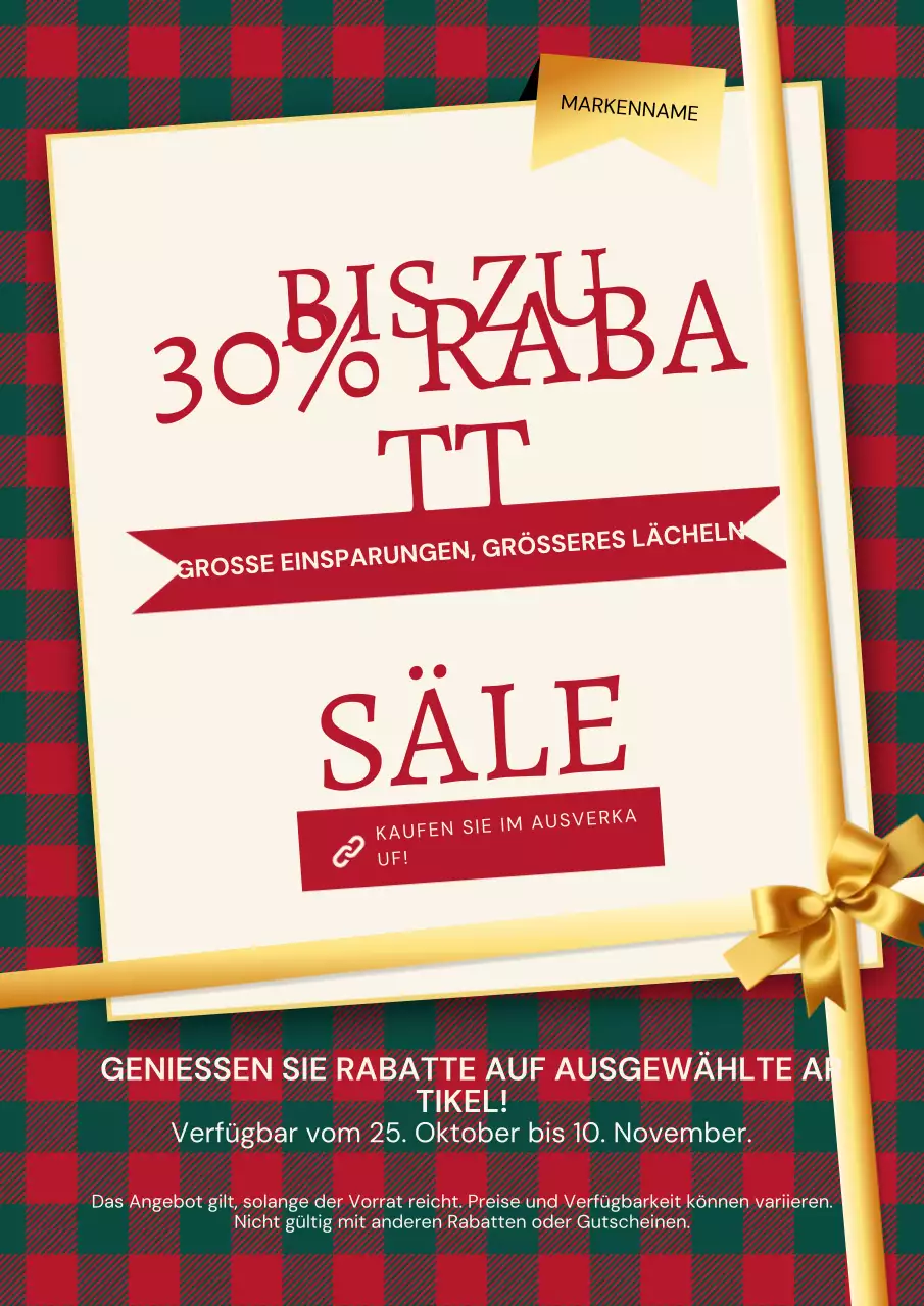 Modernes Neujahrsplakat in Blau und Rot