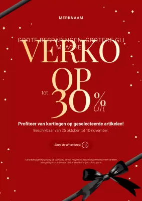 Rode en gouden moderne minimalistische kerstpromotieposter