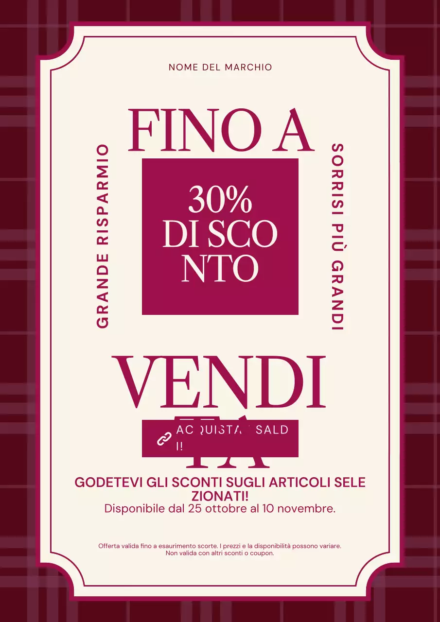 Poster promozionale minimalista viola e crema per il nuovo anno