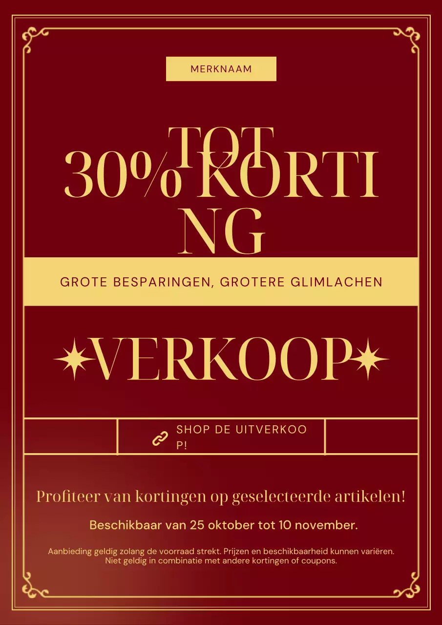 Bruin en goud minimalistische Art Deco nieuwjaarspromotieposter