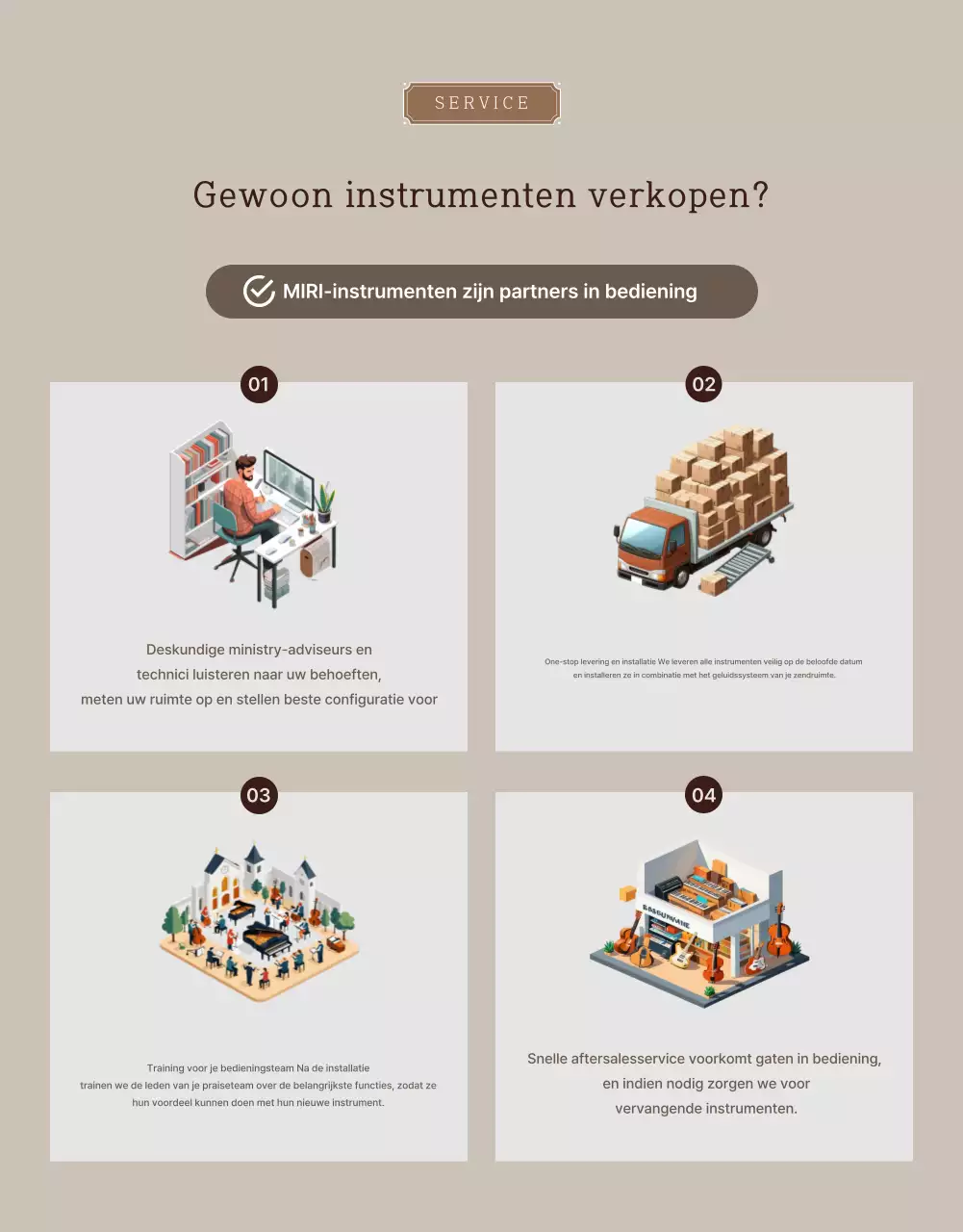 Promotie van de levering van hoogwaardige bruine kerkbedieningsteaminstrumenten