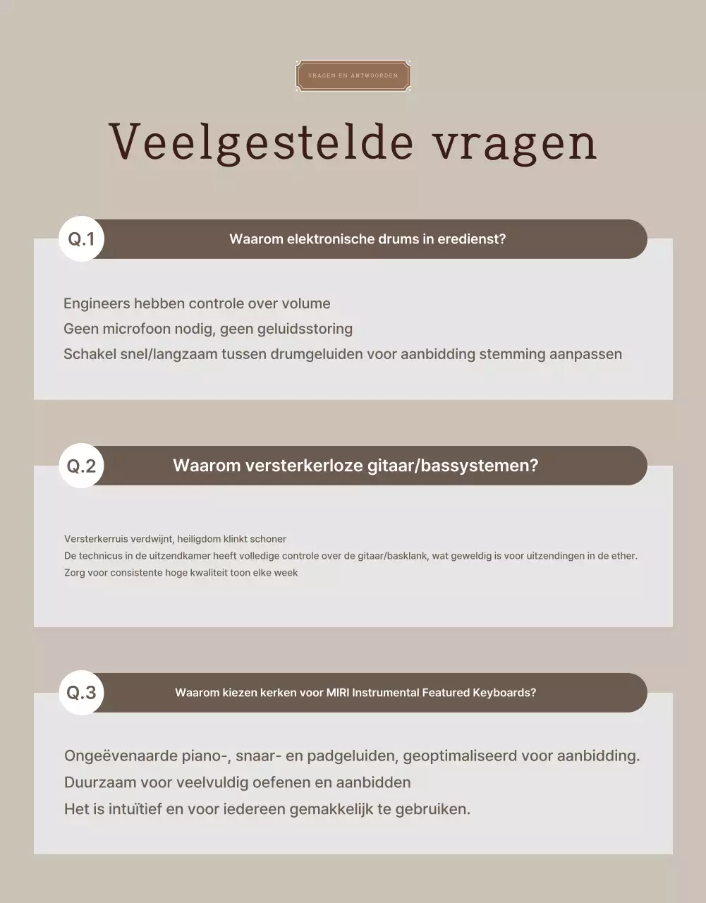 Promotie van de levering van hoogwaardige bruine kerkbedieningsteaminstrumenten