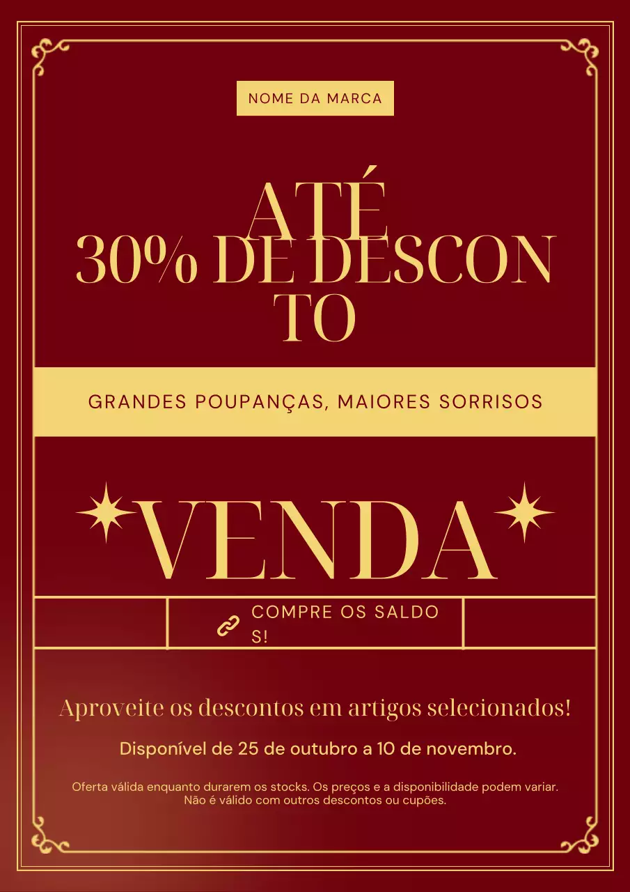 Pôster promocional minimalista de Ano Novo em estilo Art Déco, nas cores marrom e dourado.