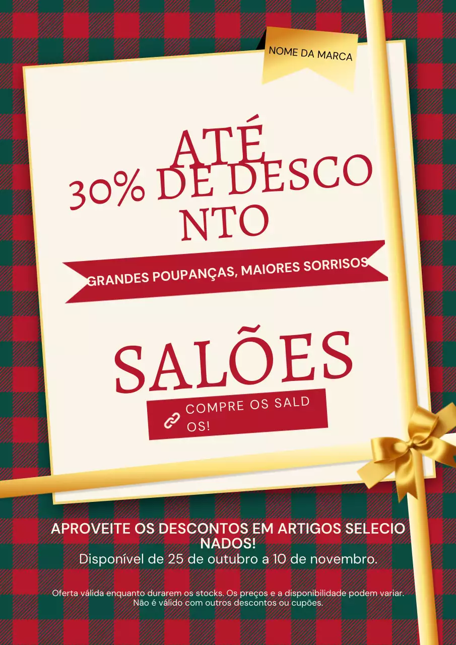 Pôster promocional moderno de Ano Novo em azul e vermelho