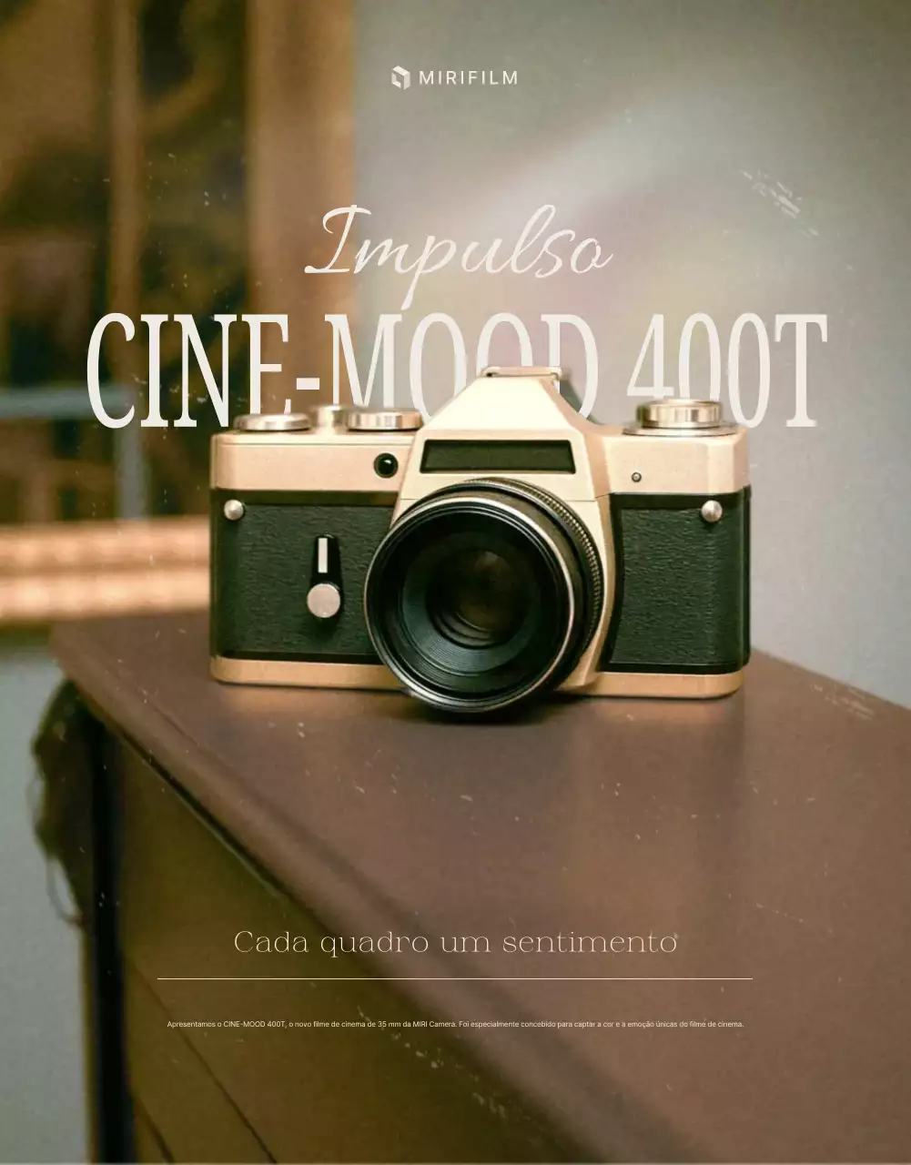 Anúncio de venda de filme vintage marrom