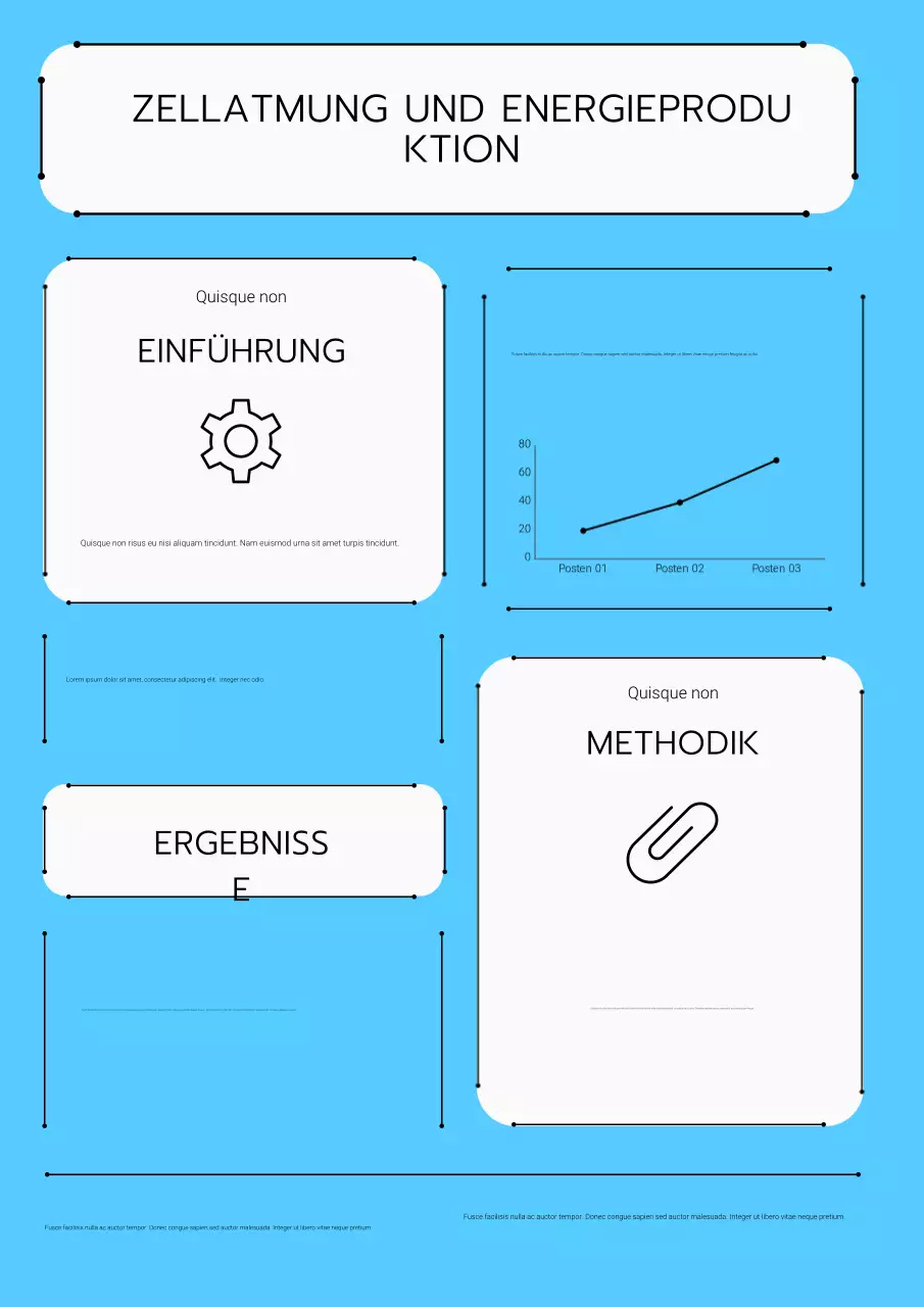 Blauer moderner Wissenschaftsbericht