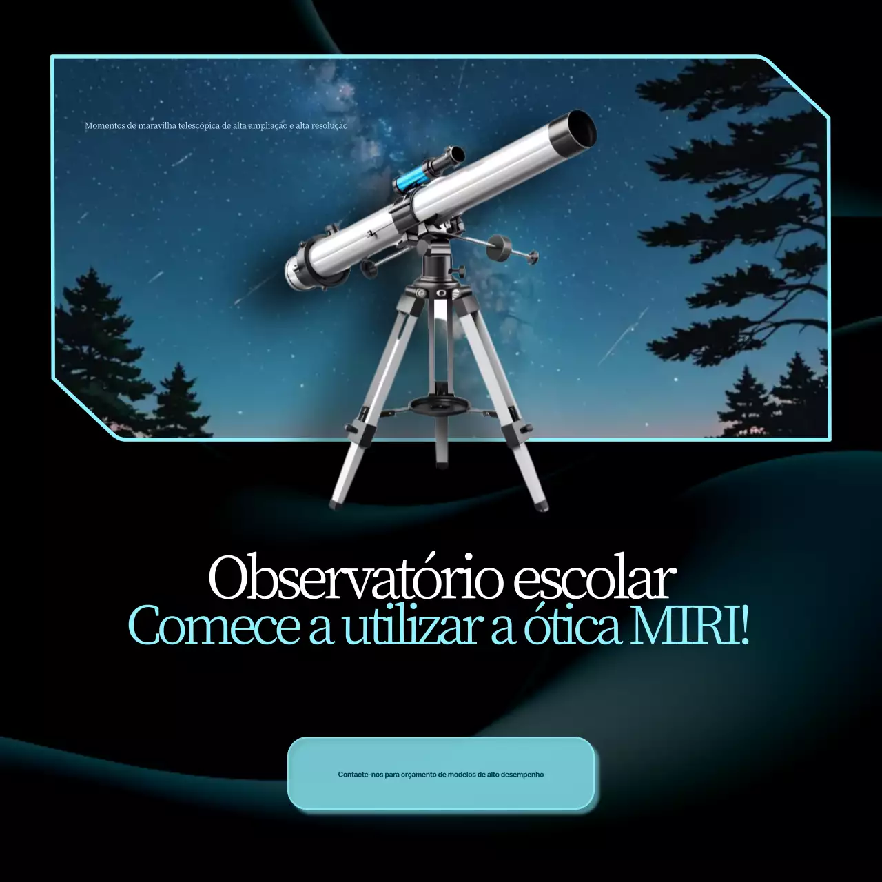 Anúncio de Astronomia Moderna em Preto