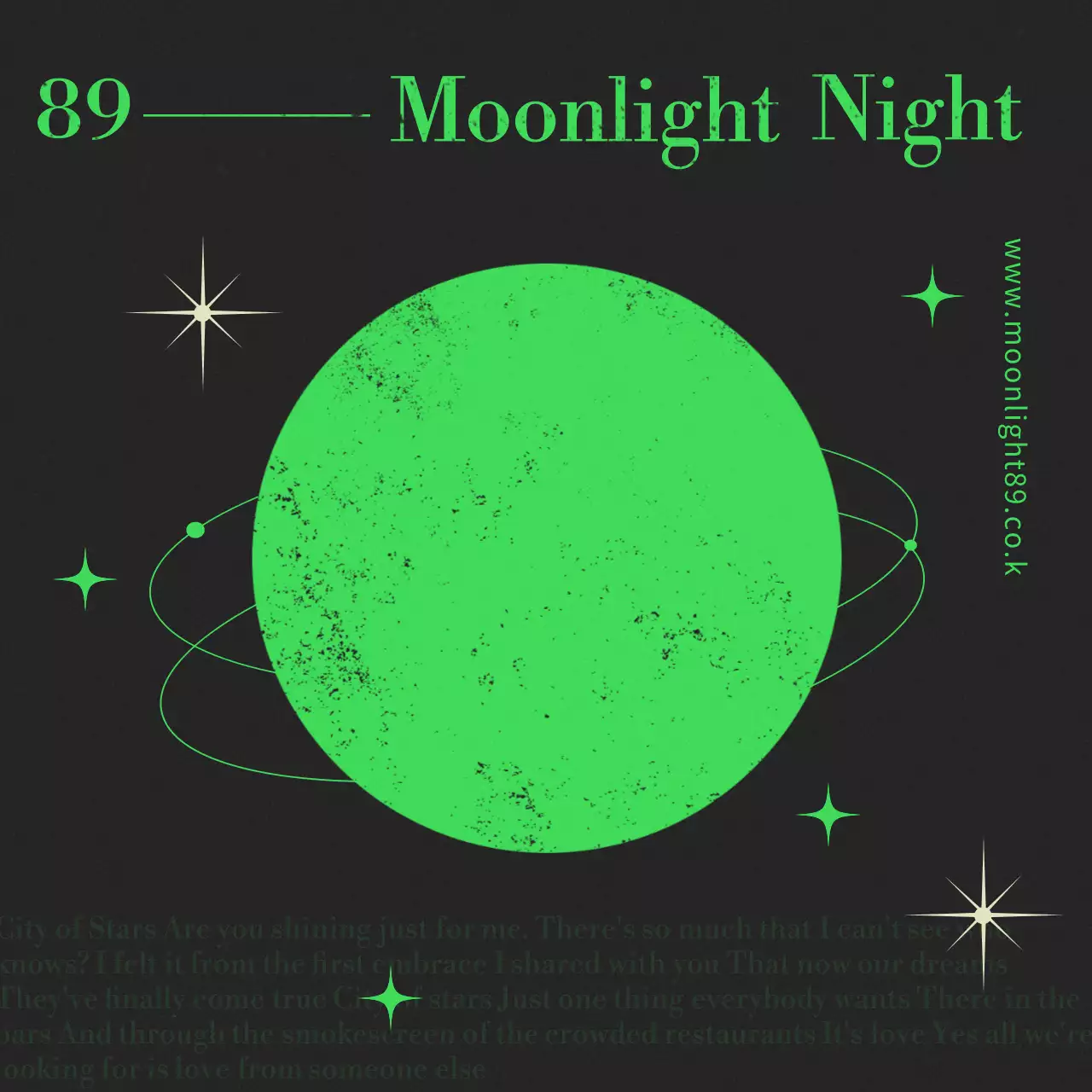 Green Retro Night Event Social Media Post