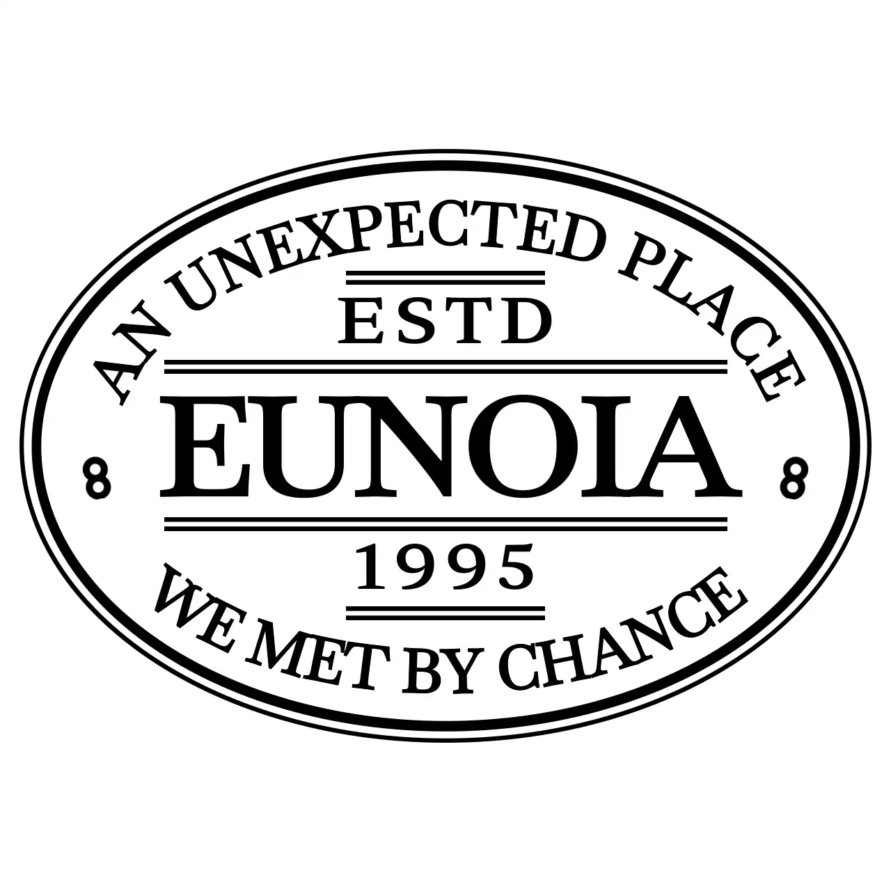 검정색의 심플하고 감성적인 텍스트 강조형 앰블럼 로고 스타일 카페 홍보 및 판촉 