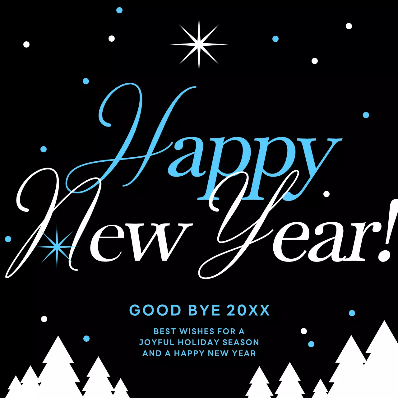 검정 세련 새해 축제