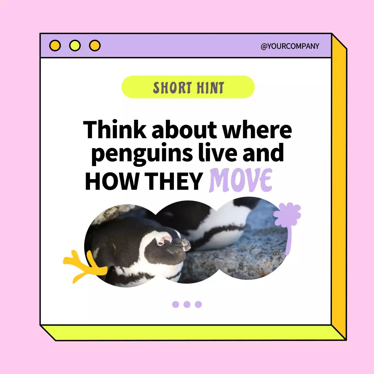 Yellow Playful Quiz Guide Social Media Post