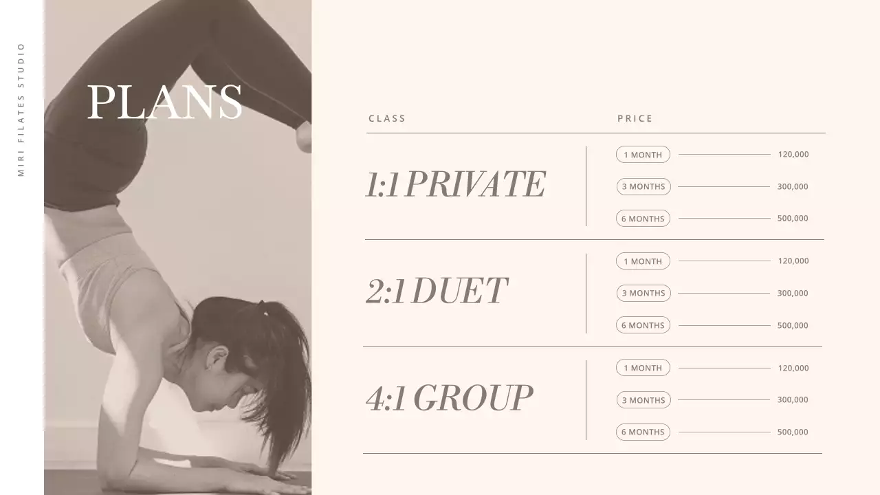 Introducing Modern Pilates in Beige and Brown