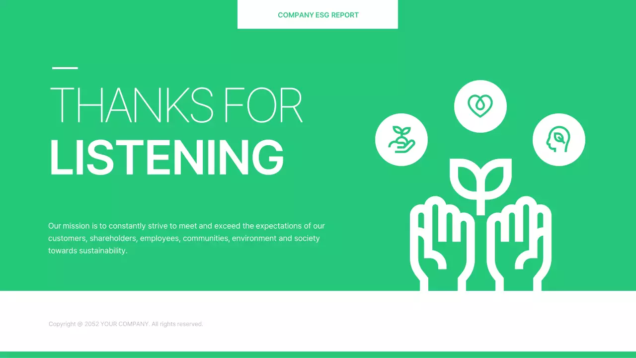 Green Minimal Business Report Document Presentation