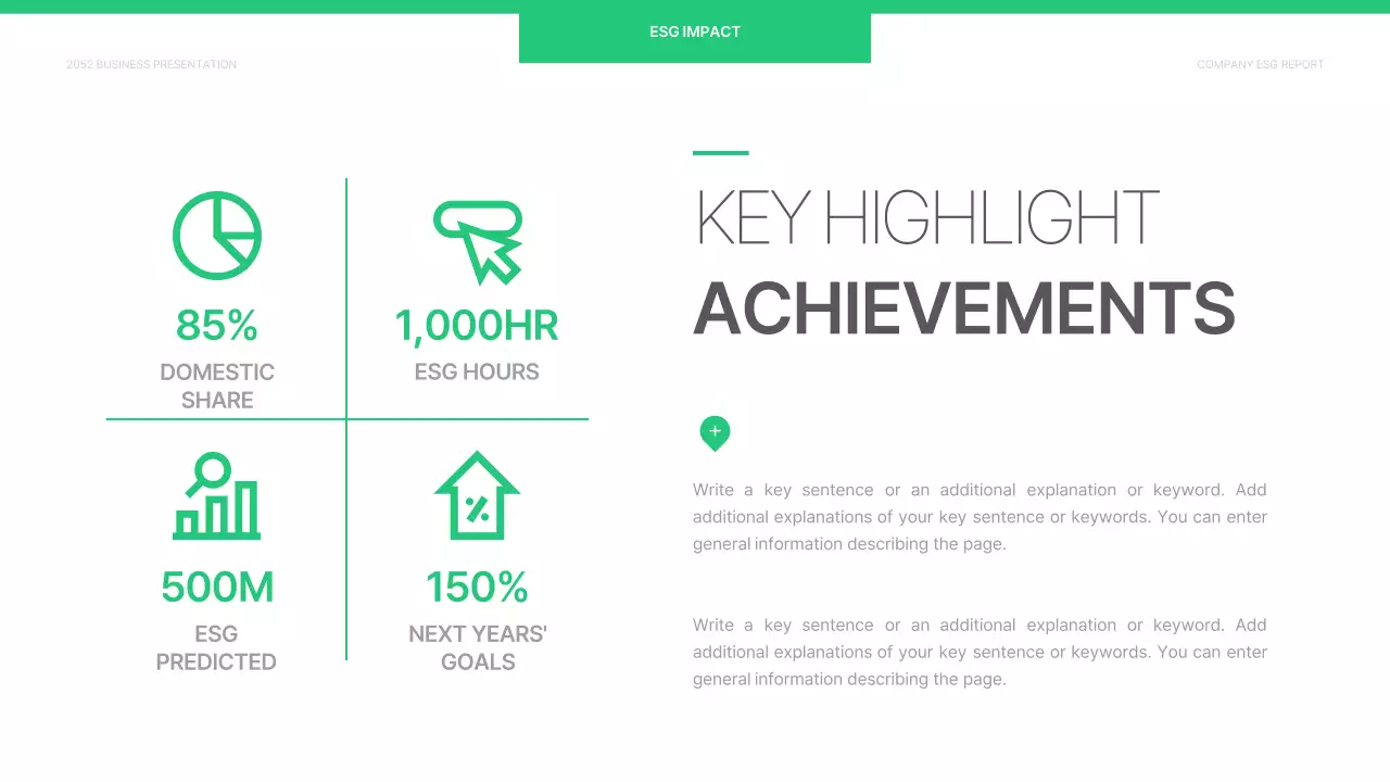 Green Minimal Business Report Document Presentation