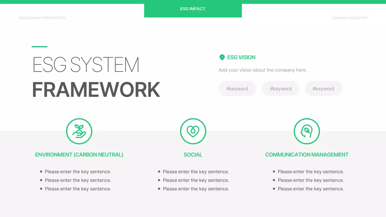 Green Minimal Business Report Document Presentation