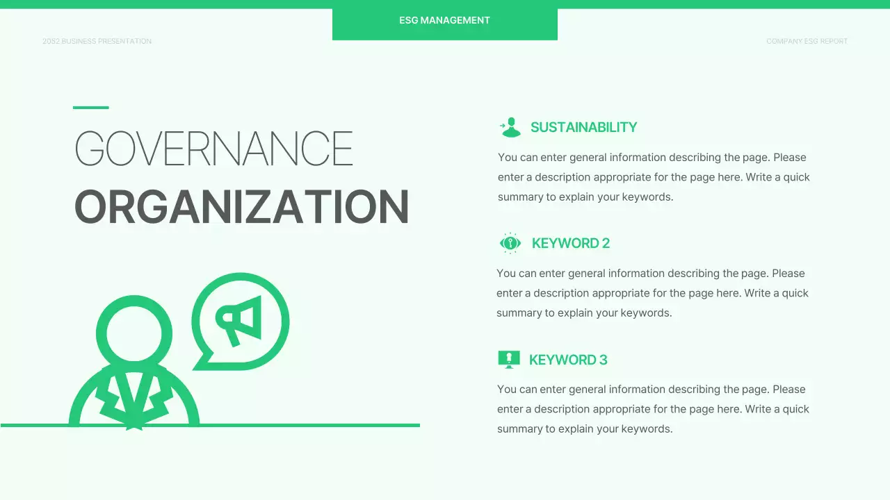 Green Minimal Business Report Document Presentation