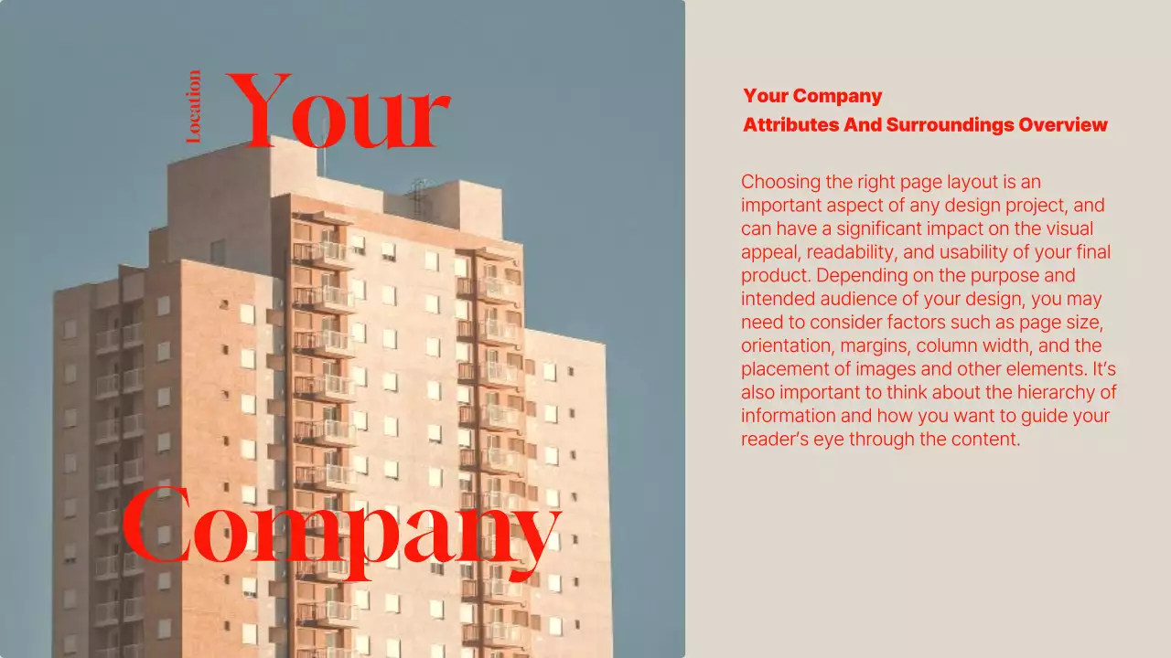 Modern-style business ad in red and lime green