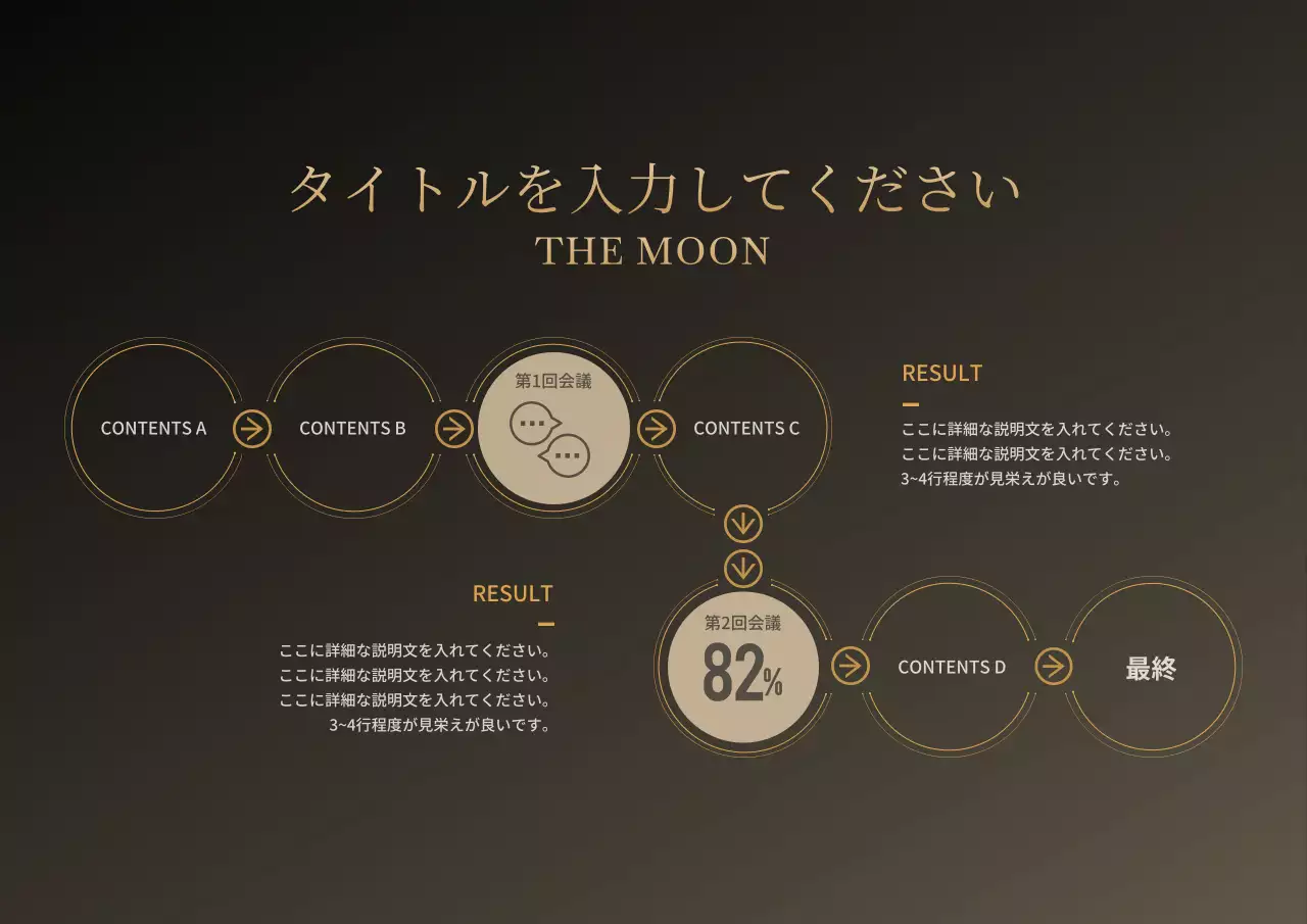 黒 モダン プラン プレゼンテーション