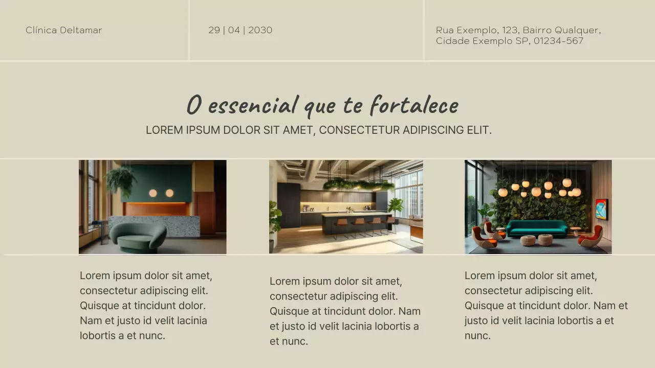 Apresentação do Cartão de Bem-Estar Minimalista Verde