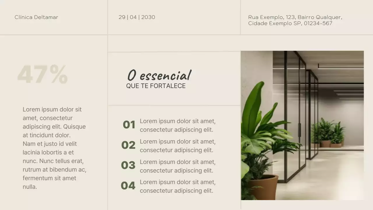 Apresentação do Cartão de Bem-Estar Minimalista Verde