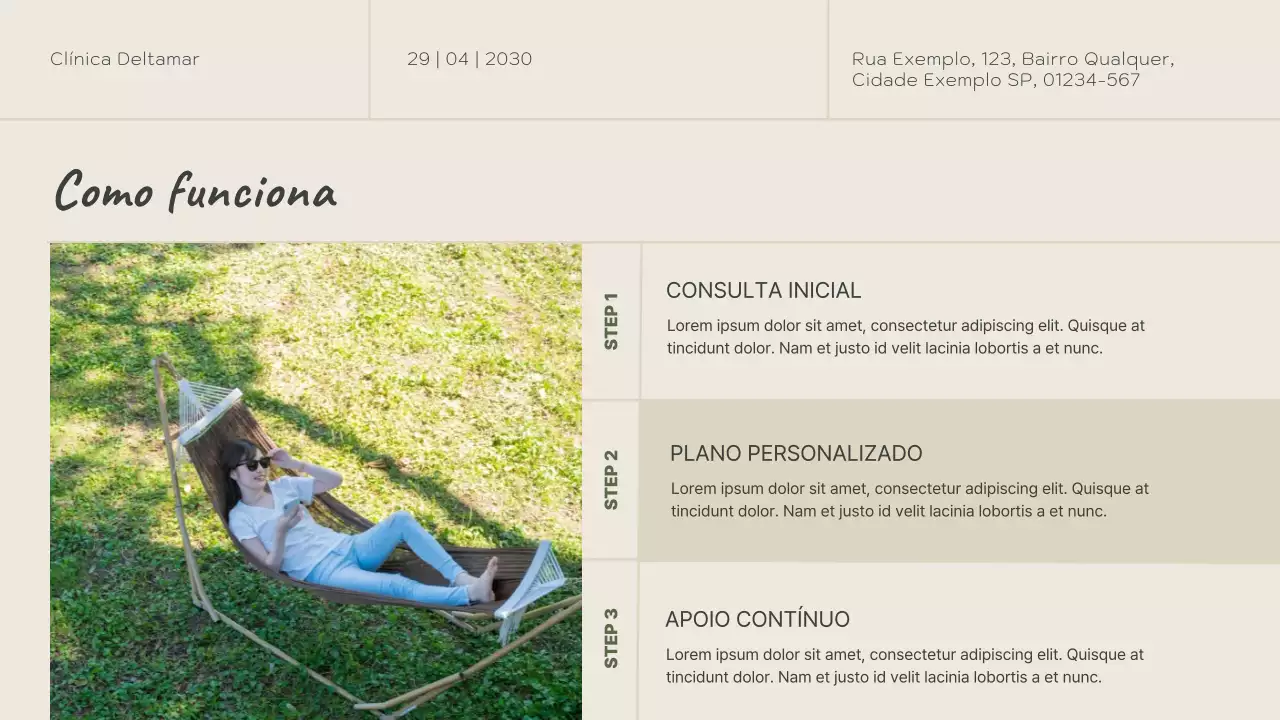 Apresentação do Cartão de Bem-Estar Minimalista Verde