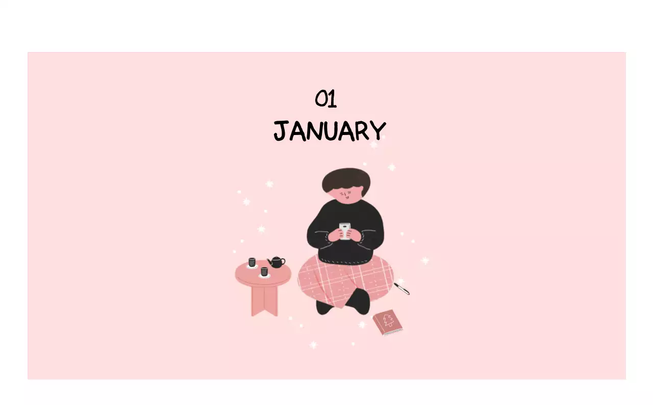 알록달록한 귀여운 일상 일러스트 컨셉