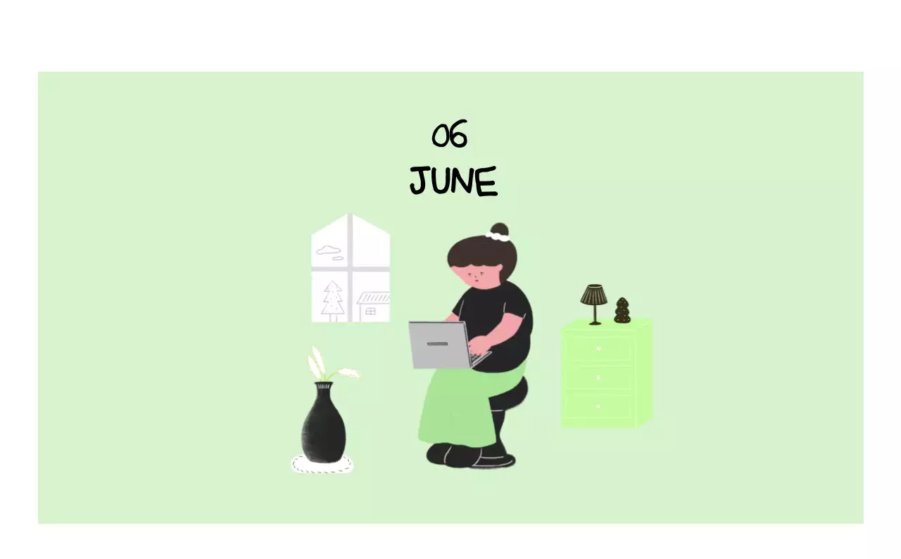 알록달록한 귀여운 일상 일러스트 컨셉