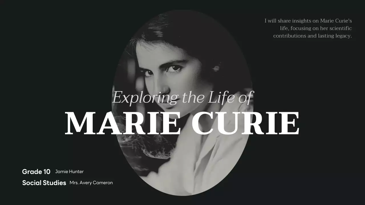 Black Vintage Biography Presentation