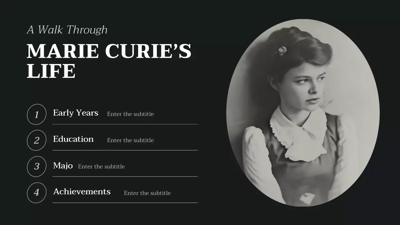 Black Vintage Biography Presentation