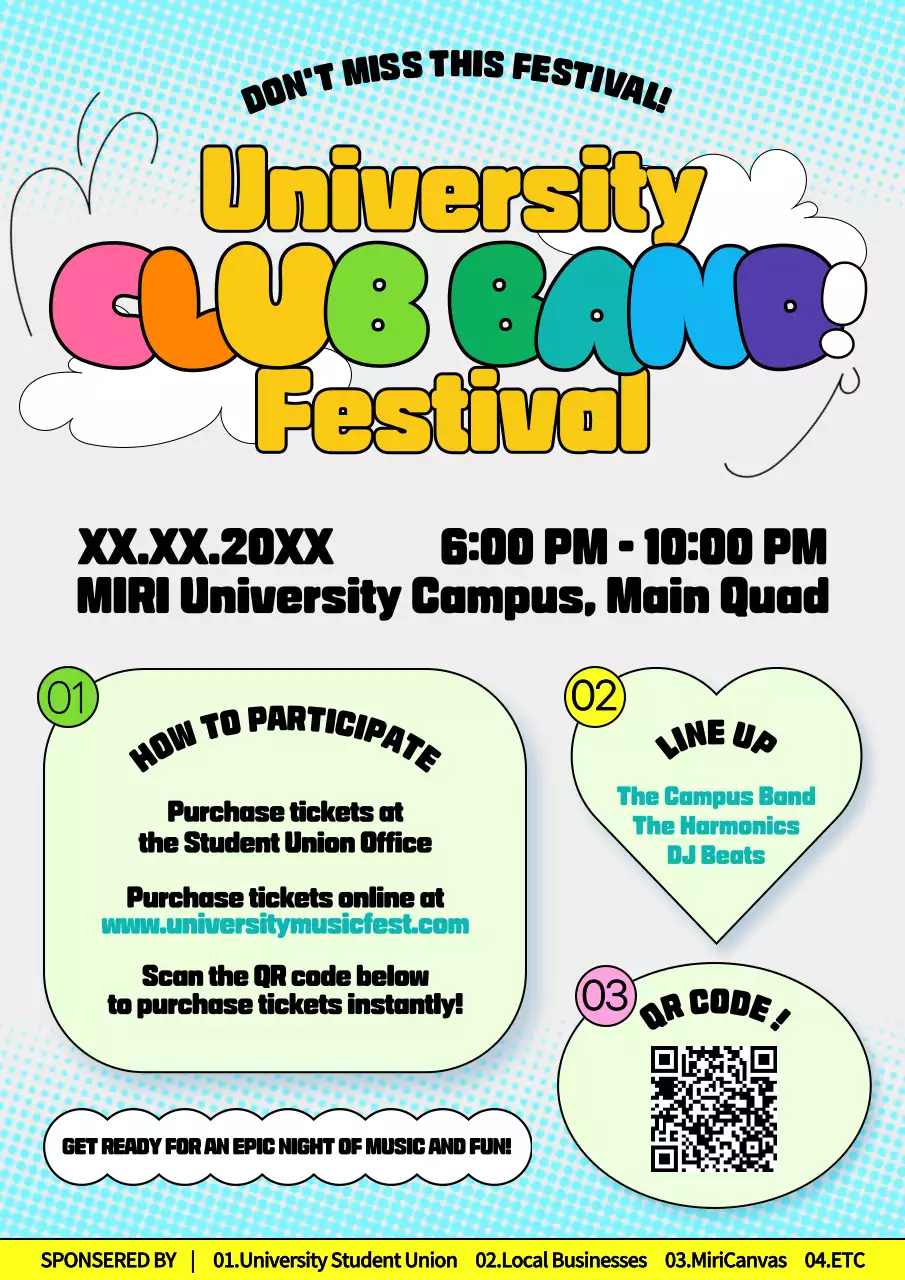 Yellow Trendy Festival Announcement Poster