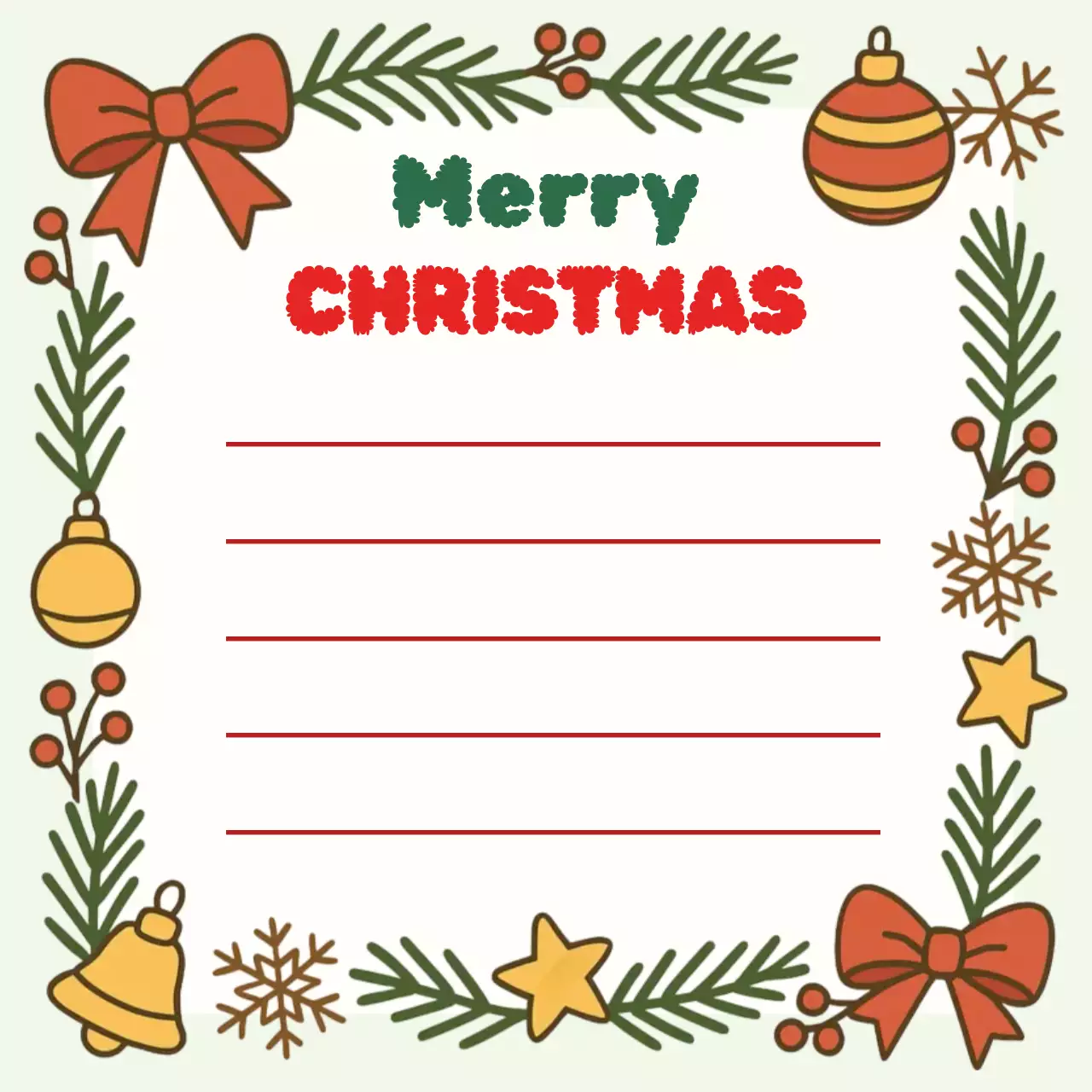 초록 아기자기한 크리스마스 문구