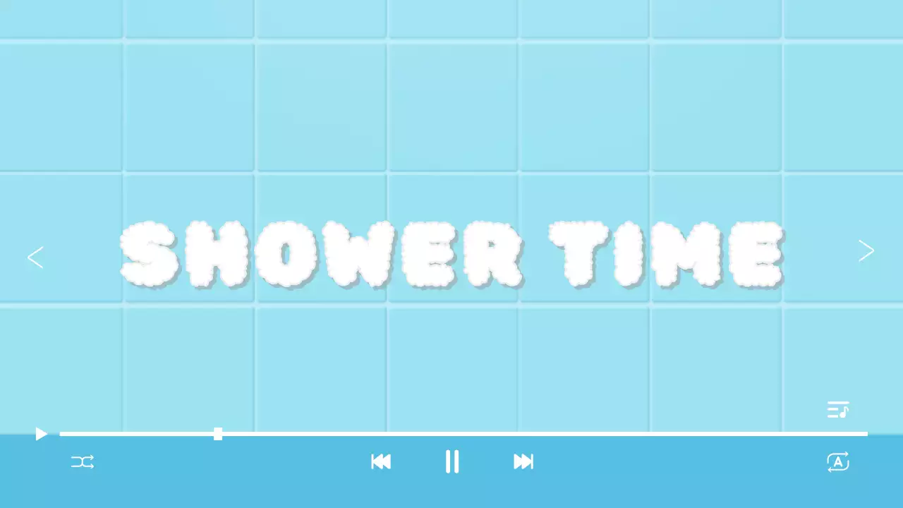 blue minimal playlist layout